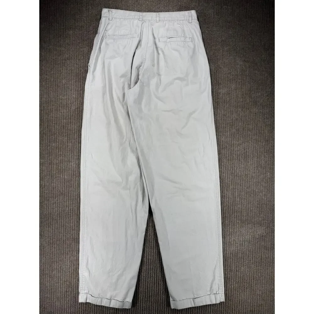 Vintage 90s Calvin Klein Sport Pleated Trousers Gray Pants Size 31